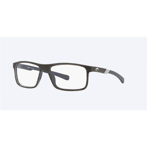 Costa Ocean Ridge 100 Matte Silver Teak  With  Gray  With  Dark Blue Frame Eyeglasses