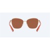 Costa Paloma Brushed Rose Gold Frame Copper Silver Mirror Polarized Polycarbonate Lense
