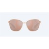 Costa Paloma Brushed Rose Gold Frame Copper Silver Mirror Polarized Polycarbonate Lense