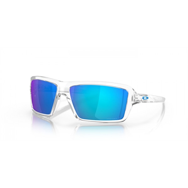 Oakley Cables Polished Clear Frame Prizm Sapphire Polarized Lense