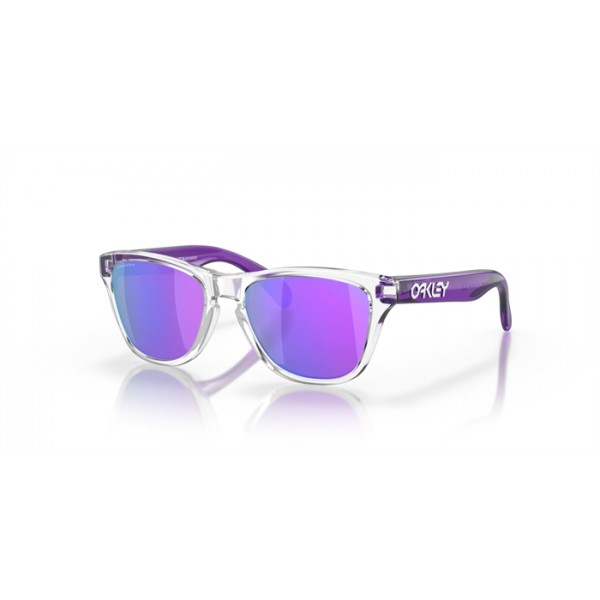 Oakley Frogskins XXS Clear Frame Prizm Violet Lense