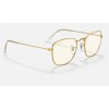 Ray Ban Frank Blue-Light Clear Evolve RB2186 Clear Photocromic With Blue-Light Filter Gold