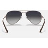 Ray Ban Aviator Collection RB3025 Bronze-Copper Frame Polarized Blue With Grey Gradient Lens