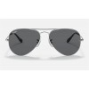 Ray Ban Aviator Collection RB3025 Silver Frame Dark Grey Classic Lens