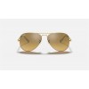 Ray Ban Aviator Gradient RB3025 Brown With Silver Mirror Gold