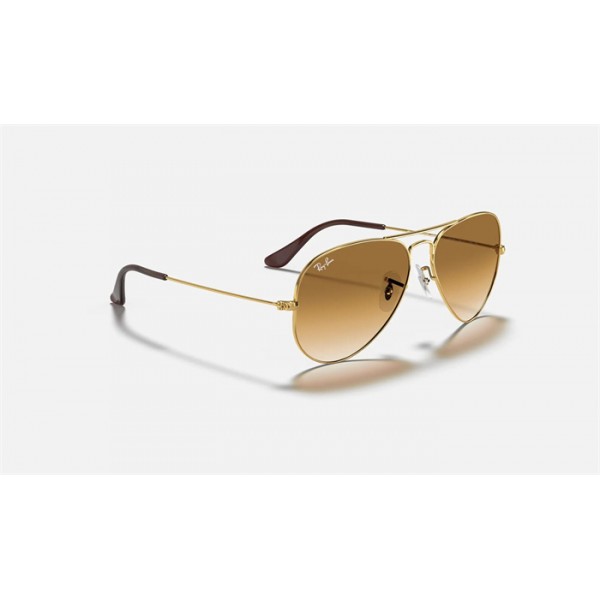 Ray Ban Aviator Gradient RB3025 Light Brown Gradient Gold