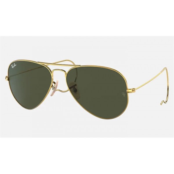Ray Ban Aviator Reloaded RB3025M Gold Frame Green Classic G-15 Lens