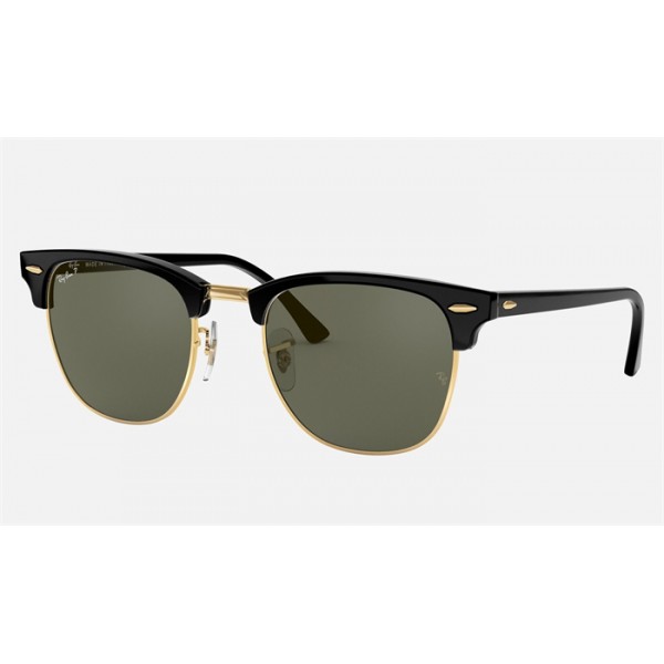 Ray Ban Clubmaster Classic Low Bridge Fit RB3016 Polarized Classic G-15 And Black Frame Green Classic G-15 Lens