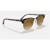 Ray Ban Clubmaster Fleck RB3016 Gradient And Pink Havana Frame Light Brown Gradient Lens