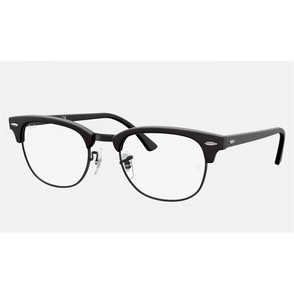 Ray Ban Clubmaster Optics RB5154 Demo Lens And All Black Pattern Frame Clear Lens
