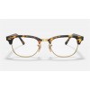 Ray Ban Clubmaster Optics RB5154 Demo Lens And Yellow Havana Frame Clear Lens