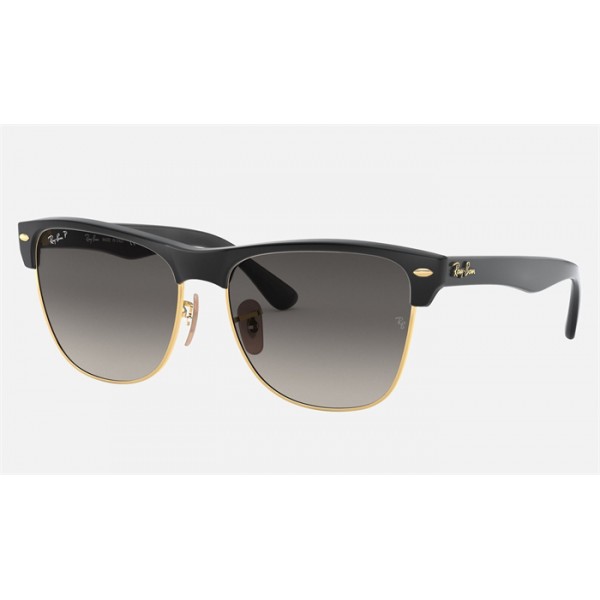 Ray Ban Clubmaster Oversized RB4175 Polarized Gradient And Black Frame Grey Gradient Lens