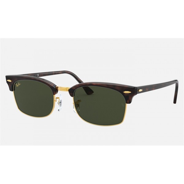 Ray Ban Clubmaster Square Legend RB3916 Classic G-15 And Mock Tortoise Frame Green Classic G-15 Lens