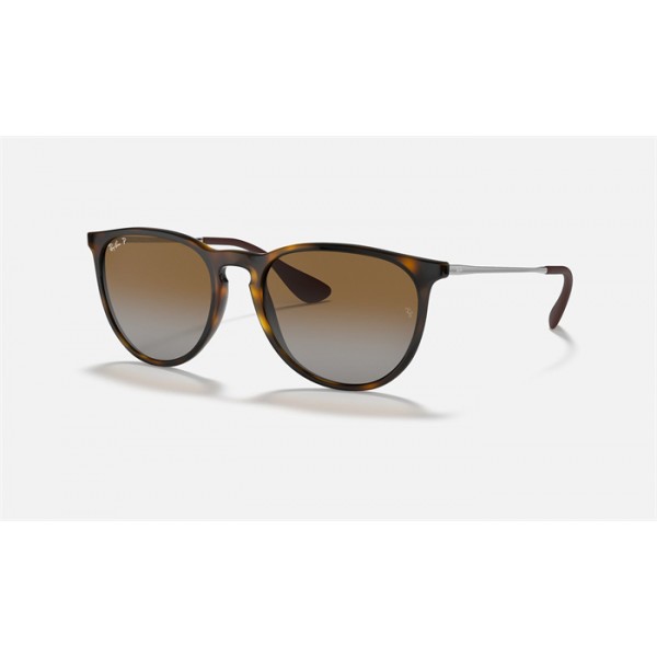 Ray Ban Erika Classic Low Bridge Fit RB4171 Polarized And Tortoise Frame Brown Lens
