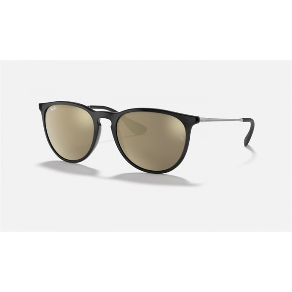 Ray Ban Erika Color Mix Low Bridge Fit RB4171 Mirror And Black Frame Gold Mirror Lens