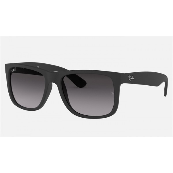 Ray Ban Justin Classic Low Bridge Fit RB4165 And Black Frame Grey Lens