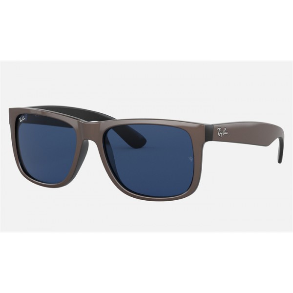 Ray Ban Justin Color Mix RB4165 Classic And Brown Frame Dark Blue Classic Lens