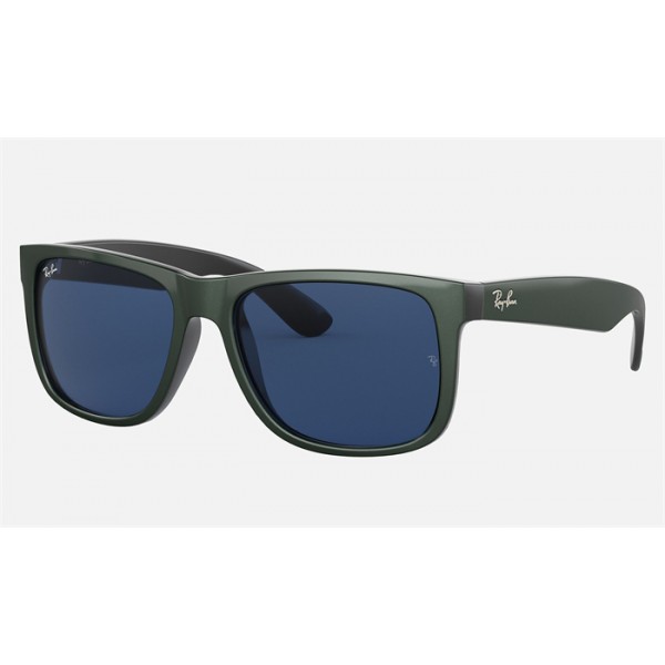 Ray Ban Justin Color Mix RB4165 Classic And Green Frame Dark Blue Classic Lens