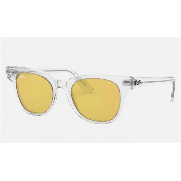 Ray Ban Meteor Washed Evolve RB2168 Transparent Frame Yellow Photochromic Evolve Lens