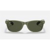 Ray Ban New Wayfarer Color Mix RB2132 Classic G-15 And Green Frame Green Classic G-15 Lens