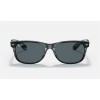 Ray Ban New Wayfarer Color Mix RB2132 Classic And Striped Blue Frame Blue Classic Lens