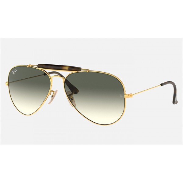 Ray Ban Outdoorsman Havana Collection RB3029 Gray Gradient Gold