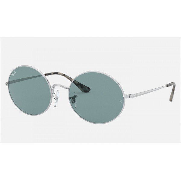 Ray Ban Oval RB1970 Blue Classic Silver