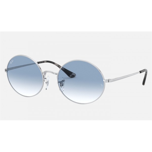 Ray Ban Oval RB1970 Blue Silver