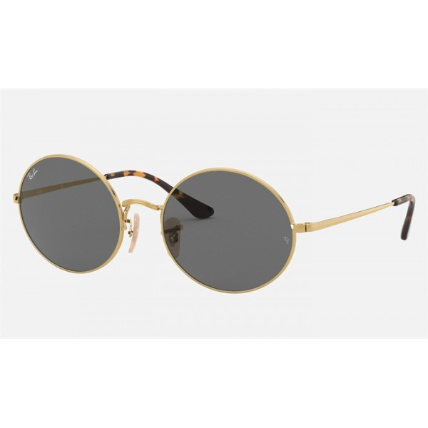 Ray Ban Oval RB1970 Dark Grey Classic Gold
