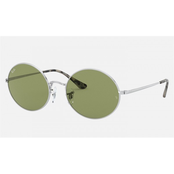 Ray Ban Oval RB1970 Light Green Classic Silver
