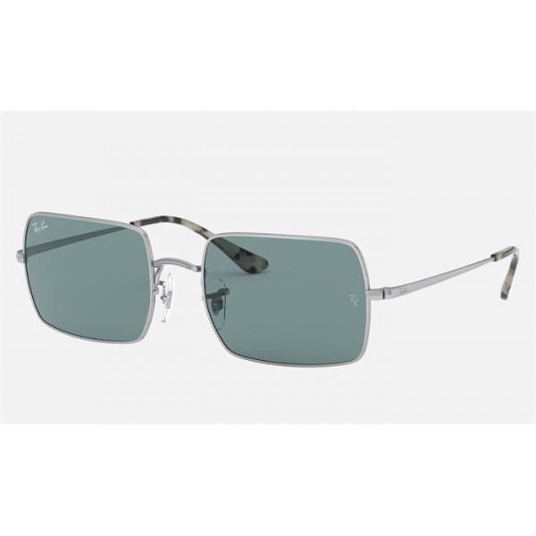 Ray Ban Rectangle RB1969 Blue Classic Silver