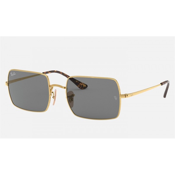 Ray Ban Rectangle RB1969 Dark Grey Classic Gold