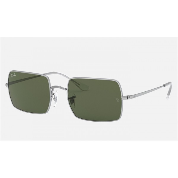 Ray Ban Rectangle RB1969 Green Classic G-15 Silver