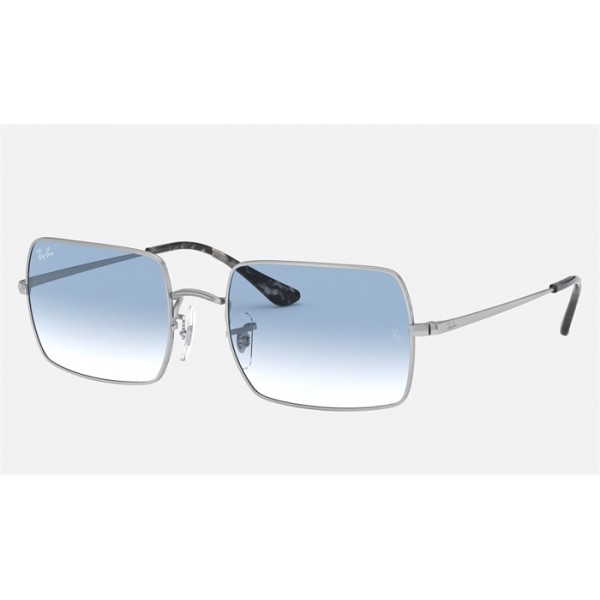 Ray Ban Rectangle RB1969 Light Blue Silver