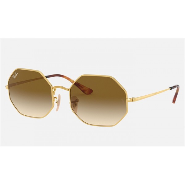 Ray Ban Roctagon RB1972 Light Brown Gold