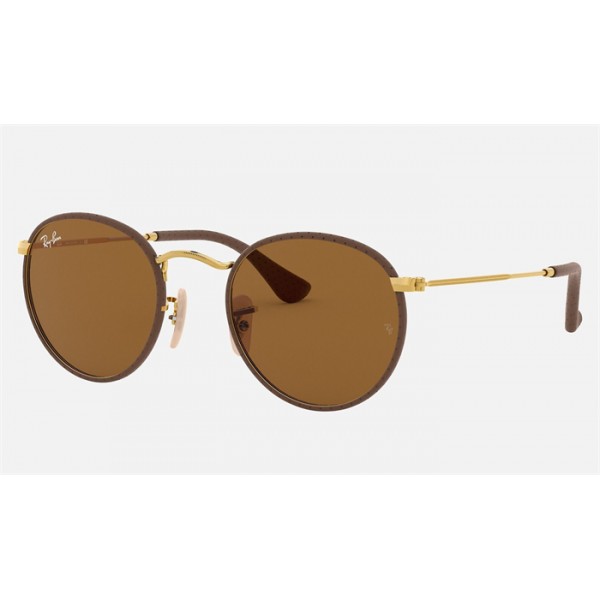 Ray Ban Round Craft RB3475 Classic B-15 And Brown Frame Brown Classic B-15 Lens