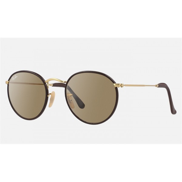Ray Ban Round Craft RB3475 Classic And Brown Frame Brown Classic Lens