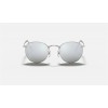 Ray Ban Round Flash Lenses RB3447 Flash And Silver Frame Silver Flash Lens
