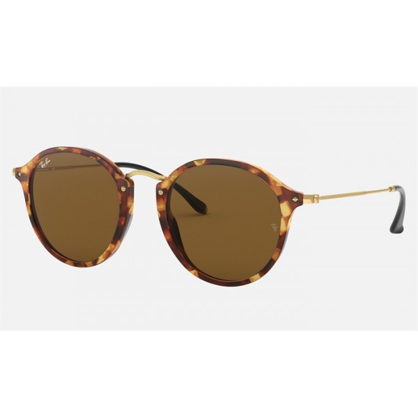 Ray Ban Round Fleck RB2447 Classic B-15 And Tortoise Frame Brown Classic B-15 Lens