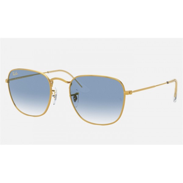 Ray Ban Round Frank Legend RB3857 Gradient And Gold Frame Light Blue Gradient Lens