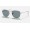 Ray Ban Round Frank RB3857 Polarized Classic And Silver Frame Light Blue Classic Lens
