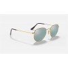 Ray Ban Round Hexagonal Flat Lenses RB3548 Flash And Gold Frame Silver Flash Lens