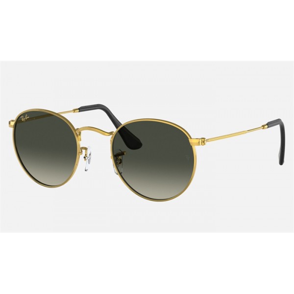 Ray Ban Round Metal Collection RB3447 Gradient And Gold Frame Grey Gradient Lens