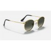 Ray Ban Round Metal Collection RB3447 Gradient And Gold Frame Grey Gradient Lens