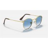 Ray Ban Round Metal Collection RB3447 Gradient And Gold Frame Light Blue Gradient Lens
