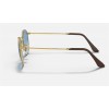 Ray Ban Round Metal Collection RB3447 Gradient And Gold Frame Light Blue Gradient Lens