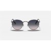 Ray Ban Round Metal Collection RB3447 Polarized Gradient And Gunmetal Frame Blue With Grey Gradient Lens