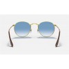 Ray Ban Round Metal Collection Online Exclusives RB3447 Light Blue Gold