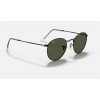 Ray Ban Round Metal Legend RB3447 Classic G-15 And Shiny Black Frame Green Classic G-15 Lens