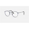 Ray Ban Round Metal Optics RB3447 Demo Lens And Transparent Blue Frame Clear Lens